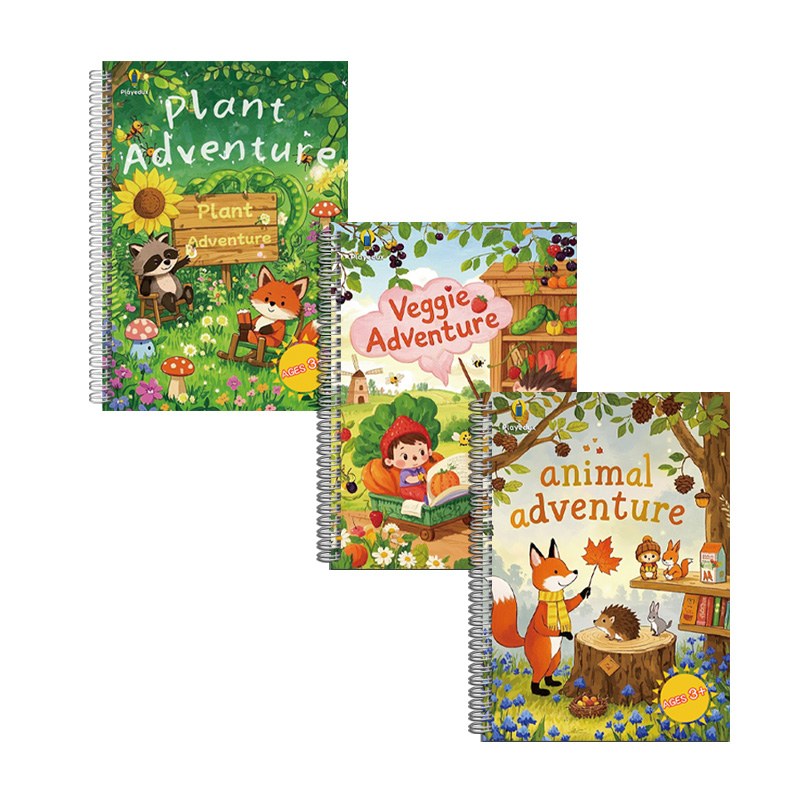 Libros de dibujo infantiles reutilizables en 3D