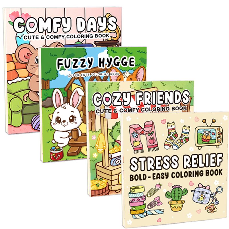 Libro para colorear para niños con patrones de dibujos animados