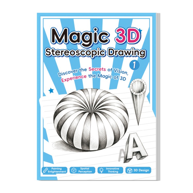 Libro de dibujo estereoscópico 3D edición en inglés