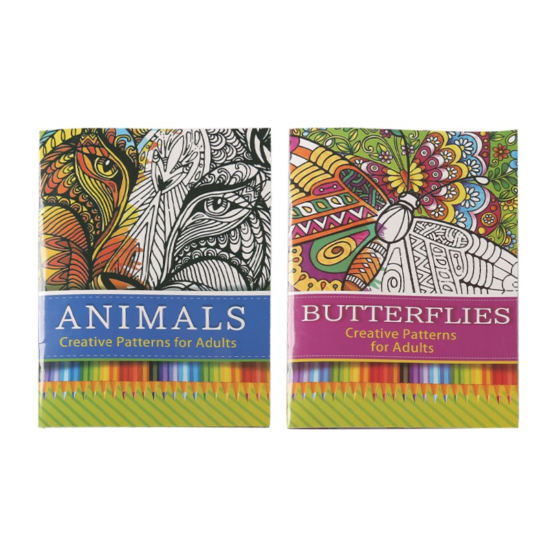 Libro para colorear de técnicas mixtas para niños