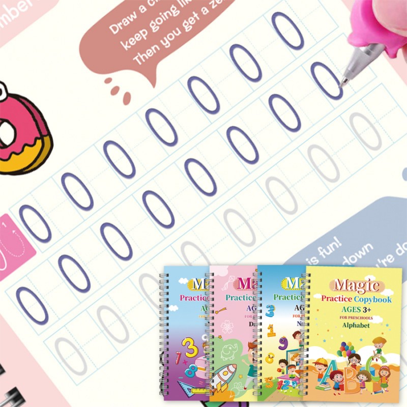 Juego de cuaderno de práctica con bolígrafo