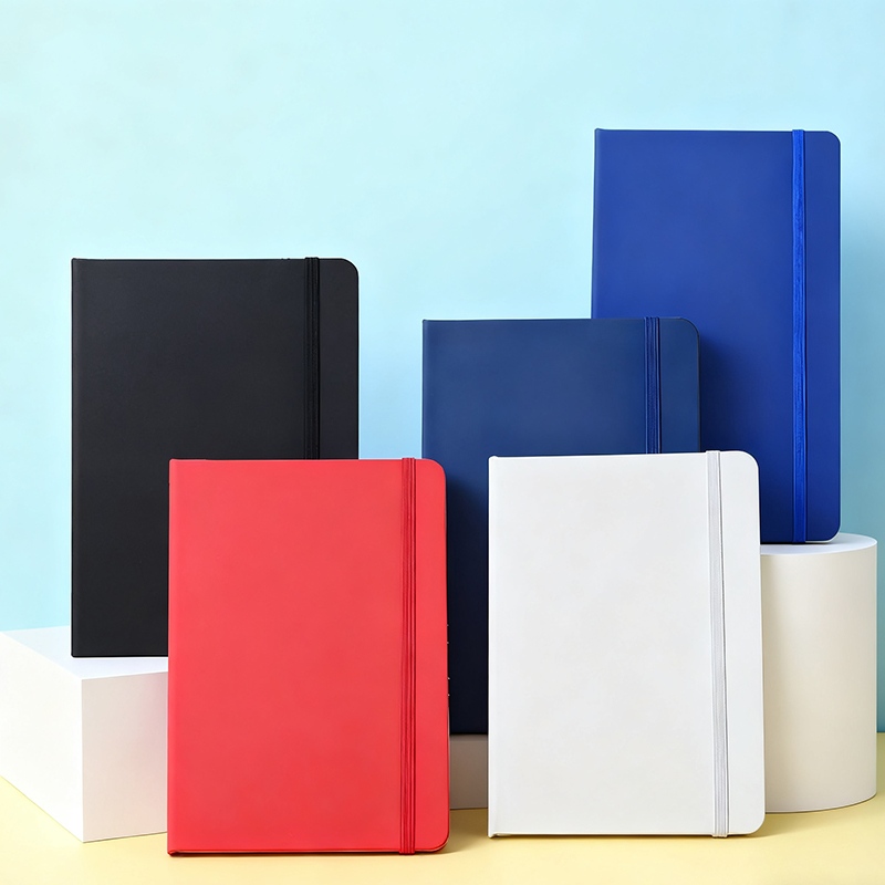 Cuaderno de negocios con cubierta de cuero suave