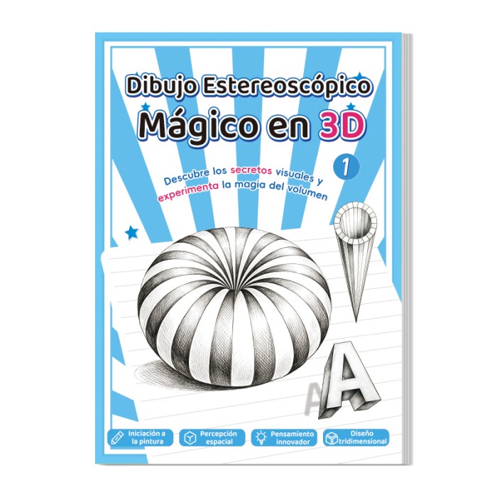 Libro de dibujo estereoscópico 3D edición en español