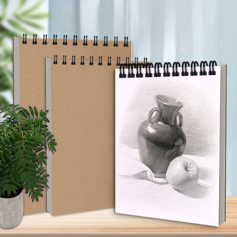 Cuaderno de bocetos de papel Kraft en espiral superior